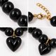 thumbnail image 2 of Collar Chicle Chunky De Cuentas Grandes Corazón Unisex negro 22, 2 of 3