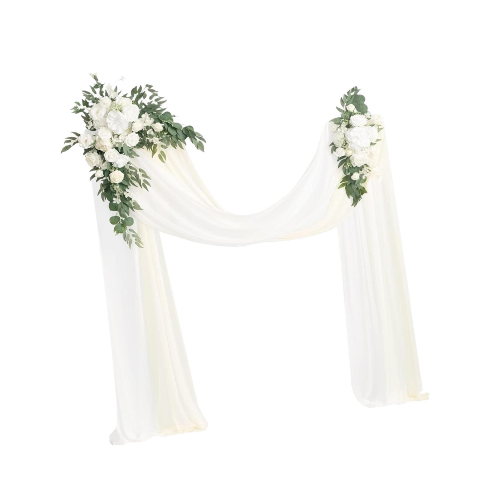 Bothyi - Arco De Boda Con Flores Y Cortinas Verdes Para La Boda Festiva Del Día De San Valentín