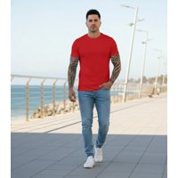 T-World - Polera 100 % Algodón Manga Corta Básica 170 Grs. Rojo