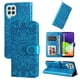 thumbnail image 3 of Funda tipo cartera FOXDOCK para Samsung Galaxy M22 4G , diseño girasol en relieve, cuero PU, cierre magnético, soporte y tarjetero, 3 of 5