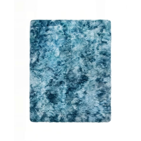 Genérico - Alfombra Peluda 180X200 Color Azul