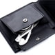 thumbnail image 3 of Cartera De Cuero De Los Hombres Con Bolsillo De Moneda Flip Up Ventana De Identificación Rfid Bloqueo Delgado Doble Tarjeta Bolsillo Delantero Cartera (negro), 3 of 3