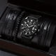 thumbnail image 1 of 3pcs/set Men's Casual Analog Watch And Classic Bracelets Set (1 Watch+2 Bracelets), 1 of 5