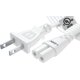 thumbnail image 1 of Cable de alimentación para TV PWR+ 3,7 m blanco C7 a NEMA 1‑15P, 1 of 6
