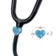 thumbnail image 3 of Abalorios para estetoscopio HEYGOO Heart, paquete de 2 unidades, color azul brillante, enfermera, 3 of 7