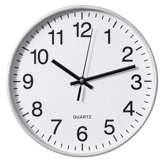Reloj Analógico Clockswise 20 cm Plateado Silencioso