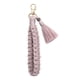 thumbnail image 1 of Macrame Llavero Muñequera Mujer Billetera Encantos Portátil Llavero Cadena Titular Violeta, 1 of 5