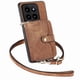 thumbnail image 2 of Funda Tipo Cartera con Correa Cruzada para Xiaomi 14 Pro Protección Contra Golpes Marrón, 2 of 6