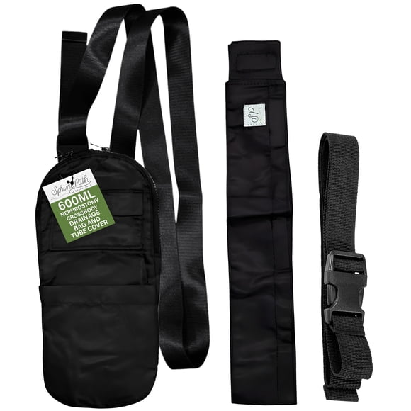 Funda para Nefrostomía SpringPath 600 ml Negra tipo bandolera