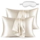 thumbnail image 1 of Set de 2 Funda Almohada Satin Saten Tipo 51x102 cm Con Antifaz Beige, 1 of 3