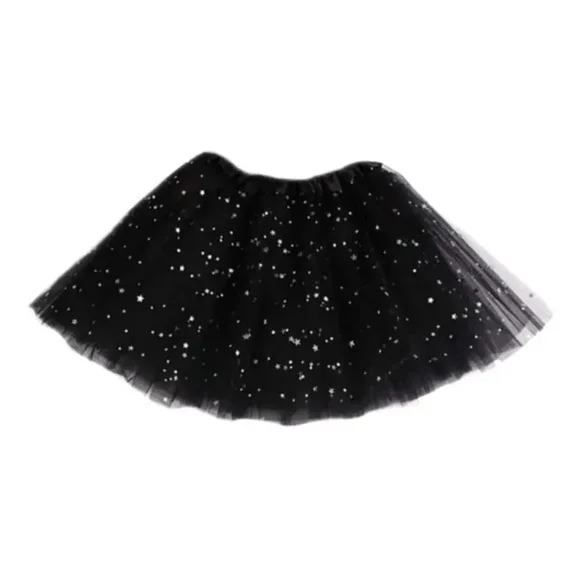Tutu con Brillo Negro Juvenil 40cm de Largo