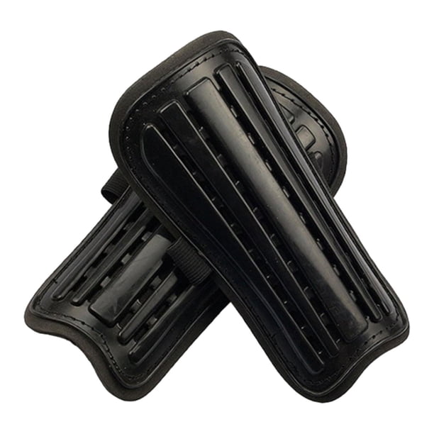 Espinilleras de fútbol para adultos, 1 par, ligeras y compactas para juegos de fútbol, accesorios de fútbol, equipo de protección, protección para las Negro