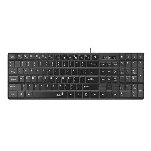 Teclado Genius Slimstar QWERTY español negro