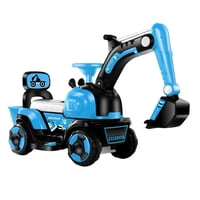 Excavadora Eléctrica Montable Luces Música Lubabycas Azul