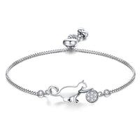 Vousez - Pulsera Gato Jugando Plata 925
