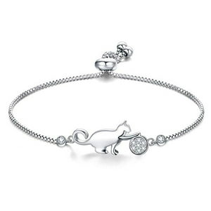 Vousez - Pulsera Gato Jugando Plata 925