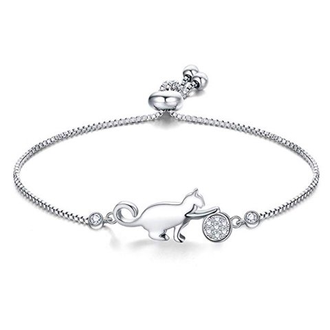 Vousez - Pulsera Gato Jugando Plata 925