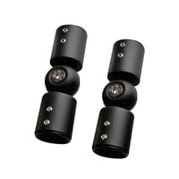 Magideal - Conector De Esquina Para Barras De Cortina, Ángulo Ajustable Para Barras De Cortina Para Bahía, Puertas De Vidrio De Baño, Conector De Bisagra Con Tor 25Mm Negro Mate
