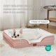 thumbnail image 4 of Cama ortopédica para perros, impermeable, 71 cm, rosa, 4 of 9