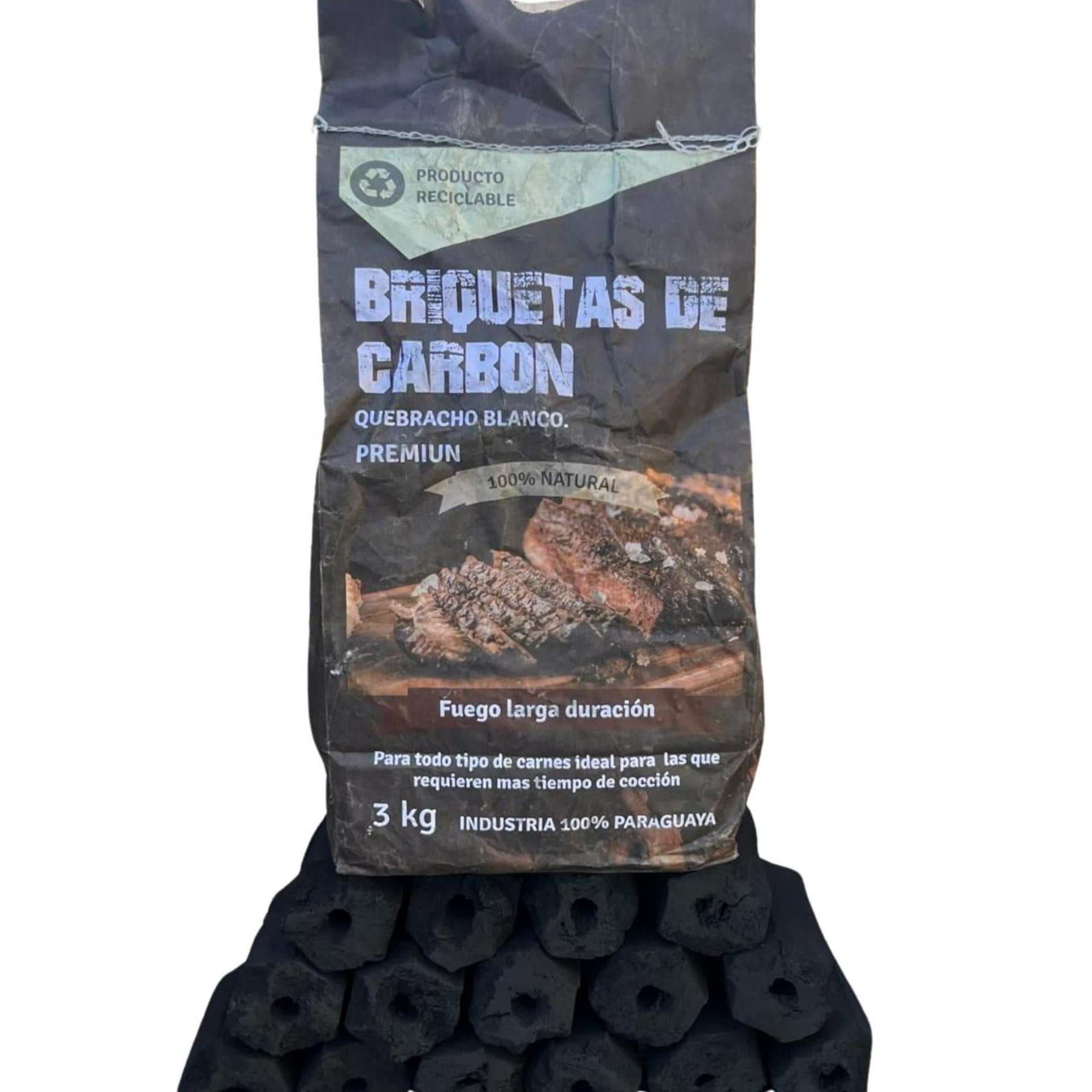 Briquetas Chile - Briquetas De Carbon De Quebracho Blanco 100% Natural 3kg