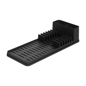 Escurridor De Platos Con Bandeja Línea Single Coza Negro