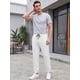 thumbnail image 2 of Pantalones Joggers de Lino a Rayas con Cintura Elástica y Cordón para Hombre INSPIRE CHIC M Blanco, 2 of 5