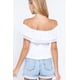 thumbnail image 5 of Top Fruncido con Hombros Descubiertos y Encaje, 5 of 5