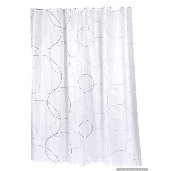 Cortina de ducha Carnation Home Fashions Ava de poliéster blanco