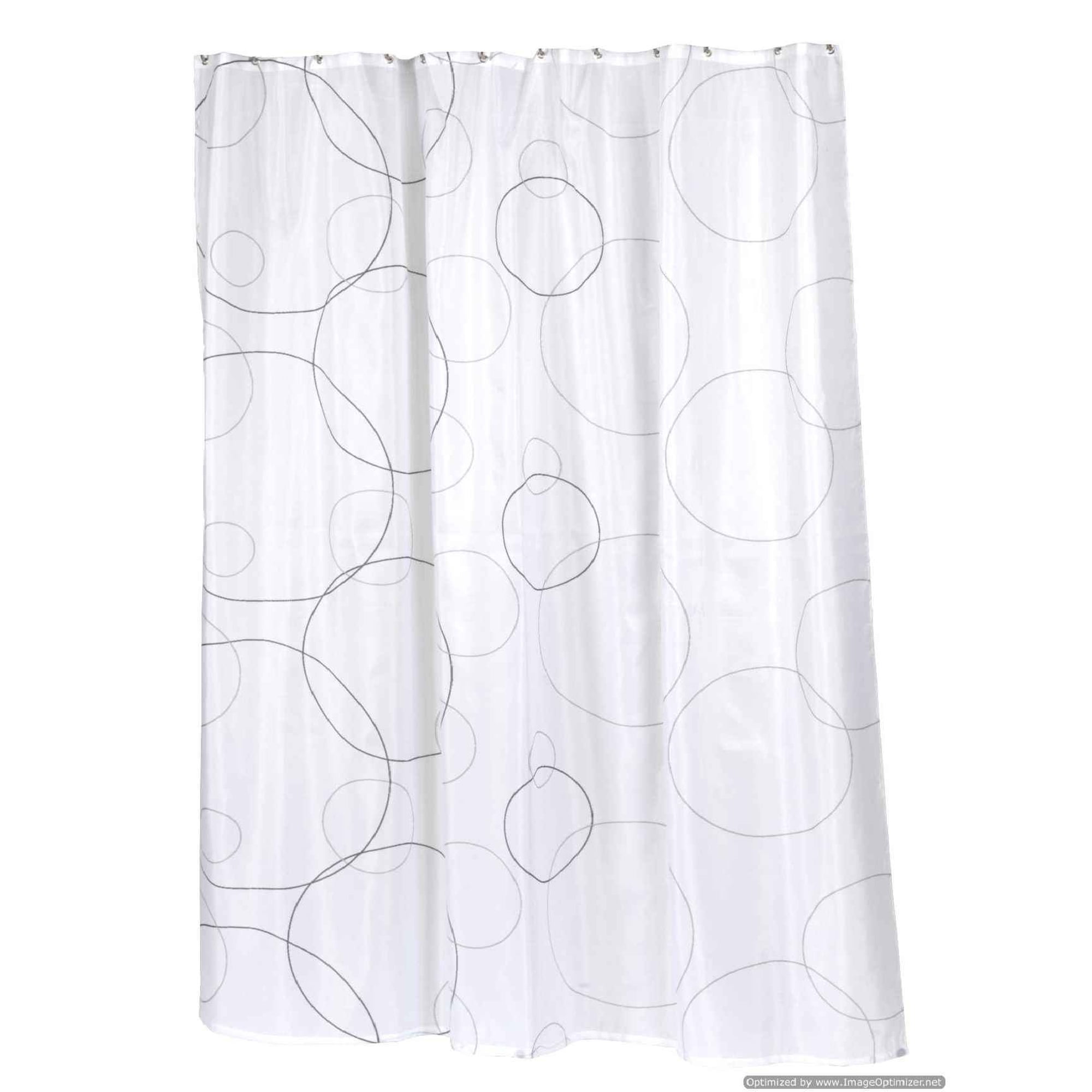 Cortina De Ducha Carnation Home Fashions Ava De Poliéster Blanco