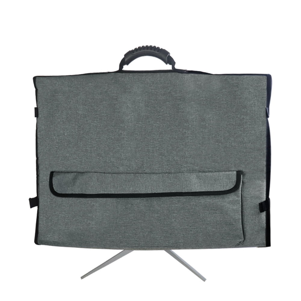 Xusx111 - Monitor De 27 Pulgadas Bolsa De Transporte, Universal 27" Bolsa De Monitor De Computadora Con Manija De Goma Y Bolsillos, Gris