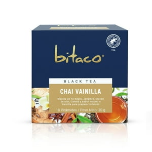 Bitaco - Té Negro Chai Vainilla Pack X 12 Unidades