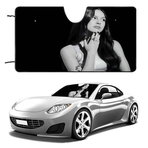 Olivia Rodrigo Parasol para Parabrisas Delantero Protector Plegable, Visera Solar para Auto Bloquea Rayos UV Mantiene tu Vehículo Fresco 130cm*70cm