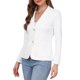 thumbnail image 4 of INSPIRE CHIC Blazers para Mujeres con Solapa de Chal, Manga Larga, Chaquetas de Traje de Oficina con Bolsillos, Atuendos Casual de Negocios M Blanco, 4 of 6