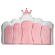 thumbnail image 1 of Respaldo Infantil de 1 plaza Rosado Felpa Corona, 1 of 5