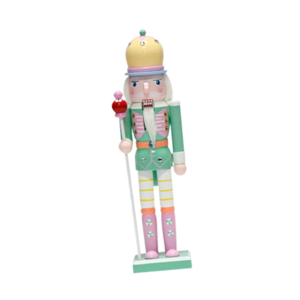 Adornos De Cascanueces Cascanueces De Navidad Pintados Para Las Vacaciones De Navidad Abrigo Verde Navideño