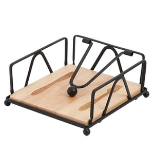 Magideal - Servilleteros De Papel, Estante Para Pañuelos De Hierro, Práctico Dispensador De Servilletas, Dispensador De Pañuelos Para Cafetería, Mesa De Comedor, Negro