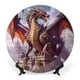 thumbnail image 1 of Dragón Plato decorativo de porcelana fina (bone china), plato decorativo de cerámica para hogar, oficina, soporte de pared, platos decorativos para dormitorio - 6 pulgadas (15 cm), 1 of 6
