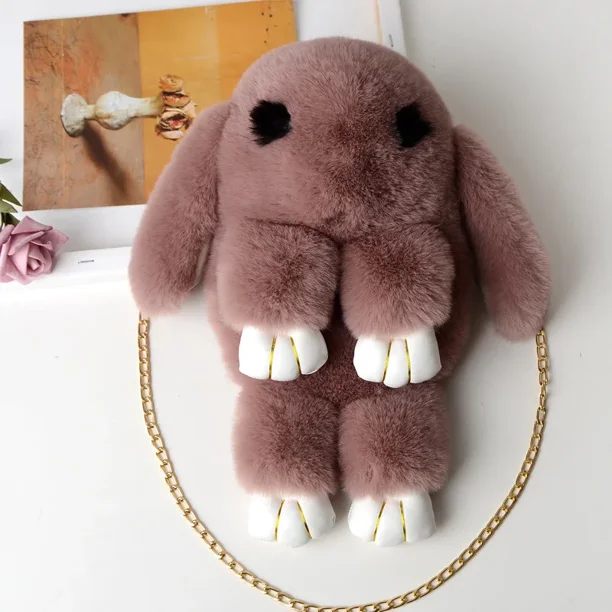 Cute Plush Rabbit Single Shoulder Bag Crossbody Bags Japanese Bunny Stuffed Rabbit Toy Children School Backpack Kids Gift Toys