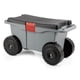 thumbnail image 1 of Carrito De Jardín Con Asiento Y Almacenamiento Gris, 1 of 7