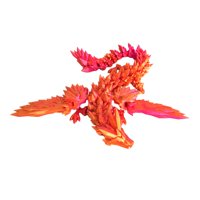 Magideal - Dragón Impreso En 3D, Articulaciones Móviles Flexibles, Dragón Articulado Completo Para Niños, Regalos De Cumpleaños, Cestas De Vacaciones, Juguetes I Rojo