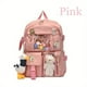 thumbnail image 1 of Get Ready for School with Our Cute and Waterproof Oxford Cloth Backpack for Girls with Multi-Pocket and Four Random Badges, 1 of 4