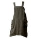 thumbnail image 5 of Delantal De Lino De Algodón Con Bolsillo Delantal De Chef Con Espalda Cruzada Para Mujer L Verde, 5 of 5
