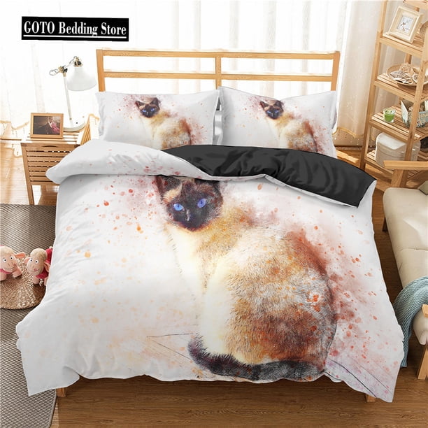 v153 Bed Sheets Animal Insect Series Bedding Set,Print Butterfly Panda, Deer,Panda Duvet Cover and Pillowcase, Dekbedovertrek,Single Double 3-Piece Bedding Set (1 Duvet Cover + 2 Pillow Shams) Bed She