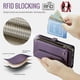 thumbnail image 5 of CaseMe Funda de Cuero for iPhone 17 de 6.3 Pulgadas con Billetera [Bloqueo RFID] con Ranura para Billetes con Zíper y 7 Tarjeteros, Correa de Hombro Magnética de Cuero PU Suave, Funda de Billetera fo, 5 of 11