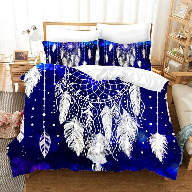 Dreamcatcher Purple Quilt Duvet Cover Set Super Kids Bedclothes3-Piece Bedding Set