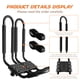 thumbnail image 4 of Portaequipaje de techo para kayak HIGHRAZON, 2 pares de soportes en J con 4 cuerdas, resistente, 4 of 7