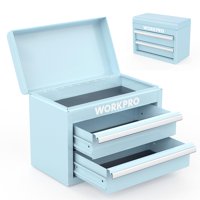 Caja De Herramientas Workpro Mini De Metal Con 2 Cajones Y Almacenamiento En La Parte Superior