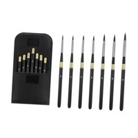 Magideal - 7 Piezas De Pincel De Acuarela De Viaje Pinceles De Acuarela Juego De Pinceles De Pintura De Artista Del Cabello De Nylon Portátiles Para Acrílico Tin