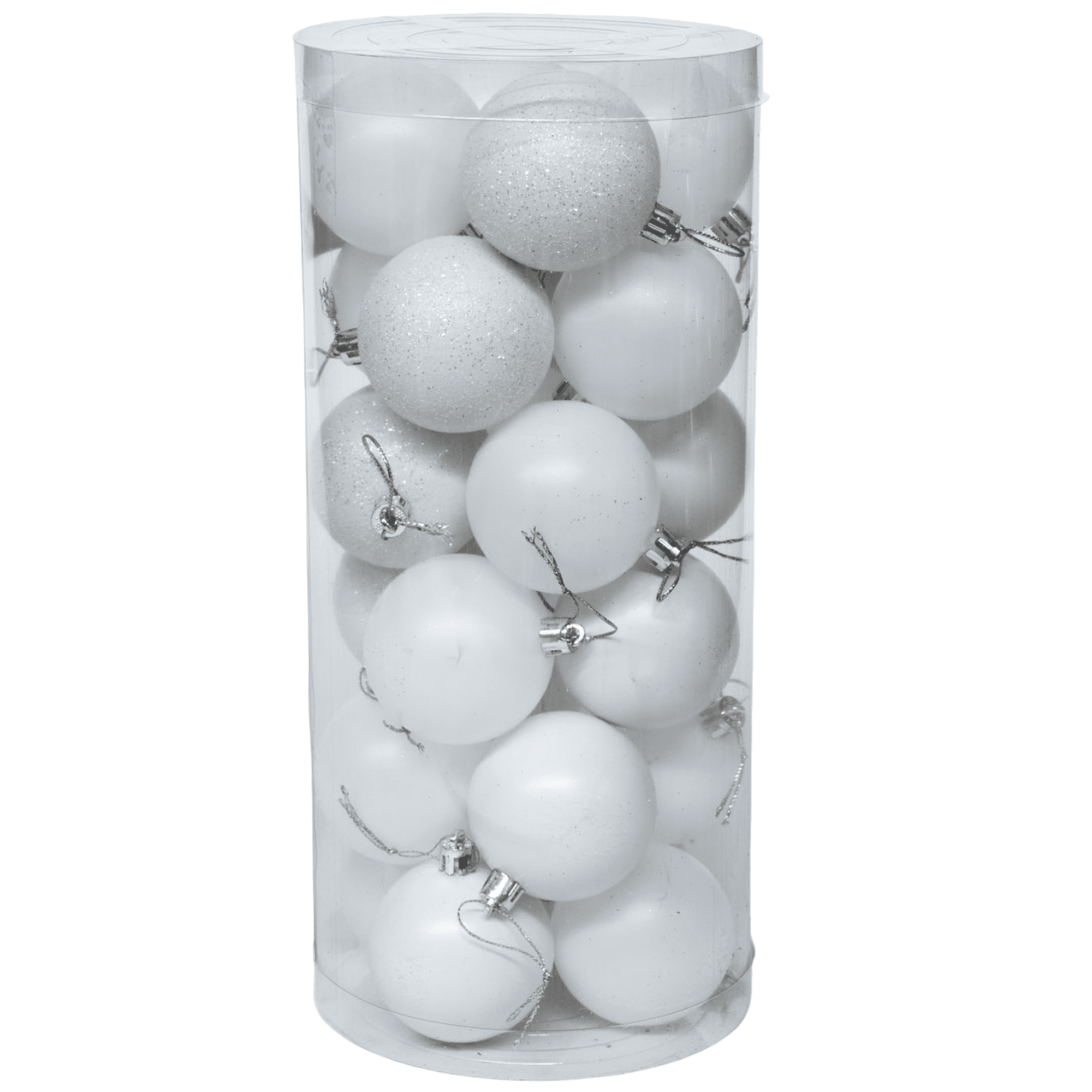 Wakeshome - 24 Esferas Navideña 8cm Bambalinas Adornos Arbolito Navidad