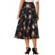 thumbnail image 3 of INSPIRE CHIC Falda Floral de Mujer con Volantes en Capas de Chifón A-Line Maxi Falda Negro Rosa M, 3 of 6
